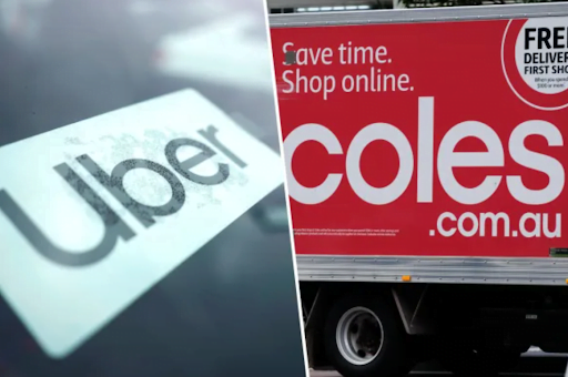 coles and uber